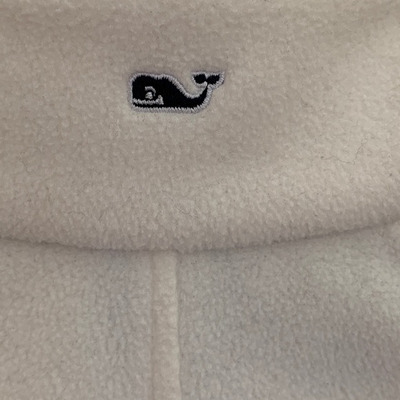 Vineyard Vines Martha's Vineyard White Fleece Zip Up Size Small Vest - Picture 5 of 5